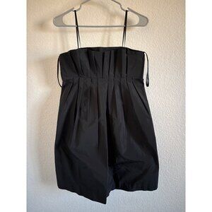 BCBG LBD Black Strapless Pleated Bubble Hem Cocktail Mini Dress Event